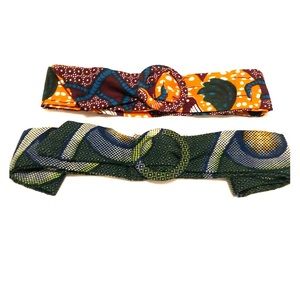 Anthropologie Wax Print Belts S/M